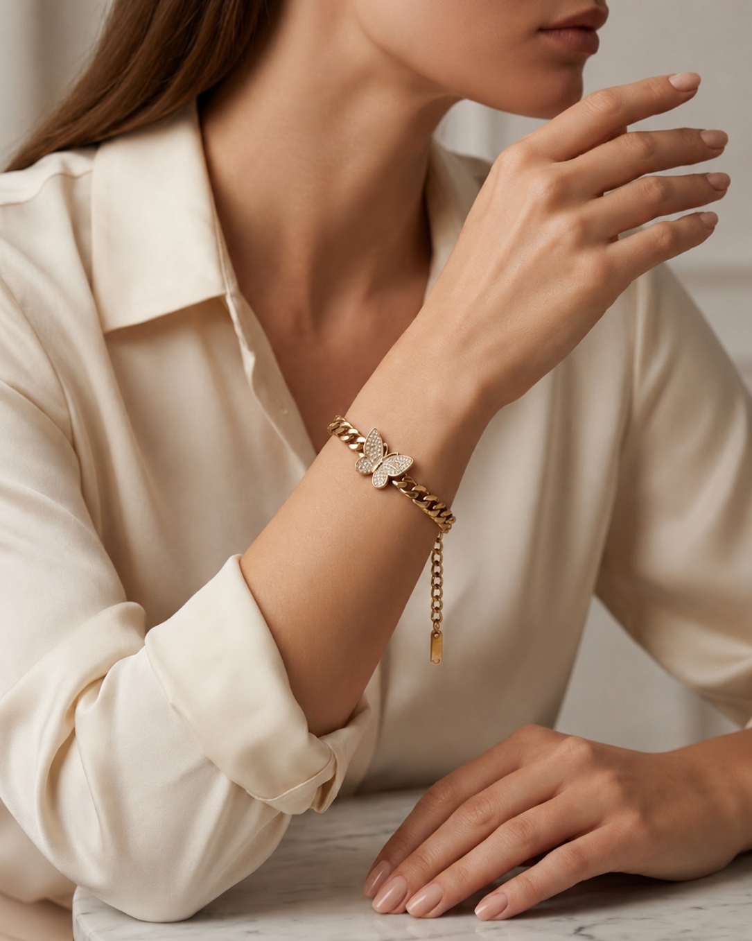 Pave Butterfly Bracelet