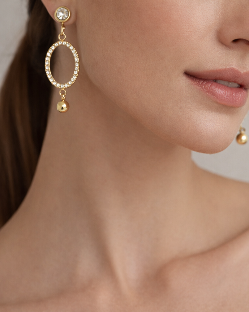 The Gatsby Oval Earrings