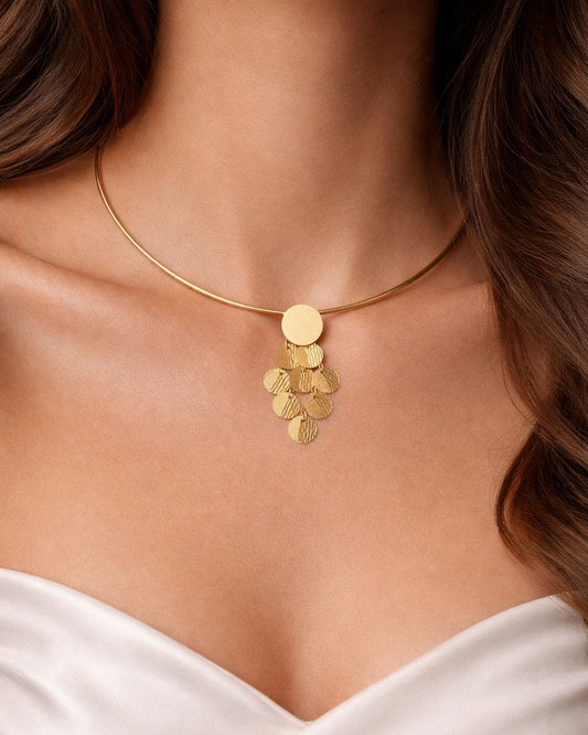 Discfall Collar Necklace