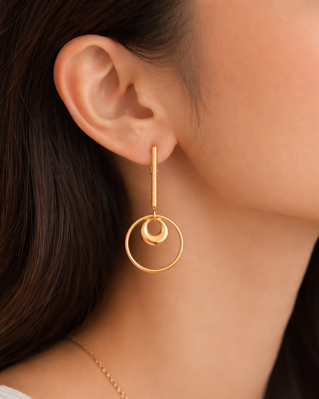 Golden Pendulum Earrings