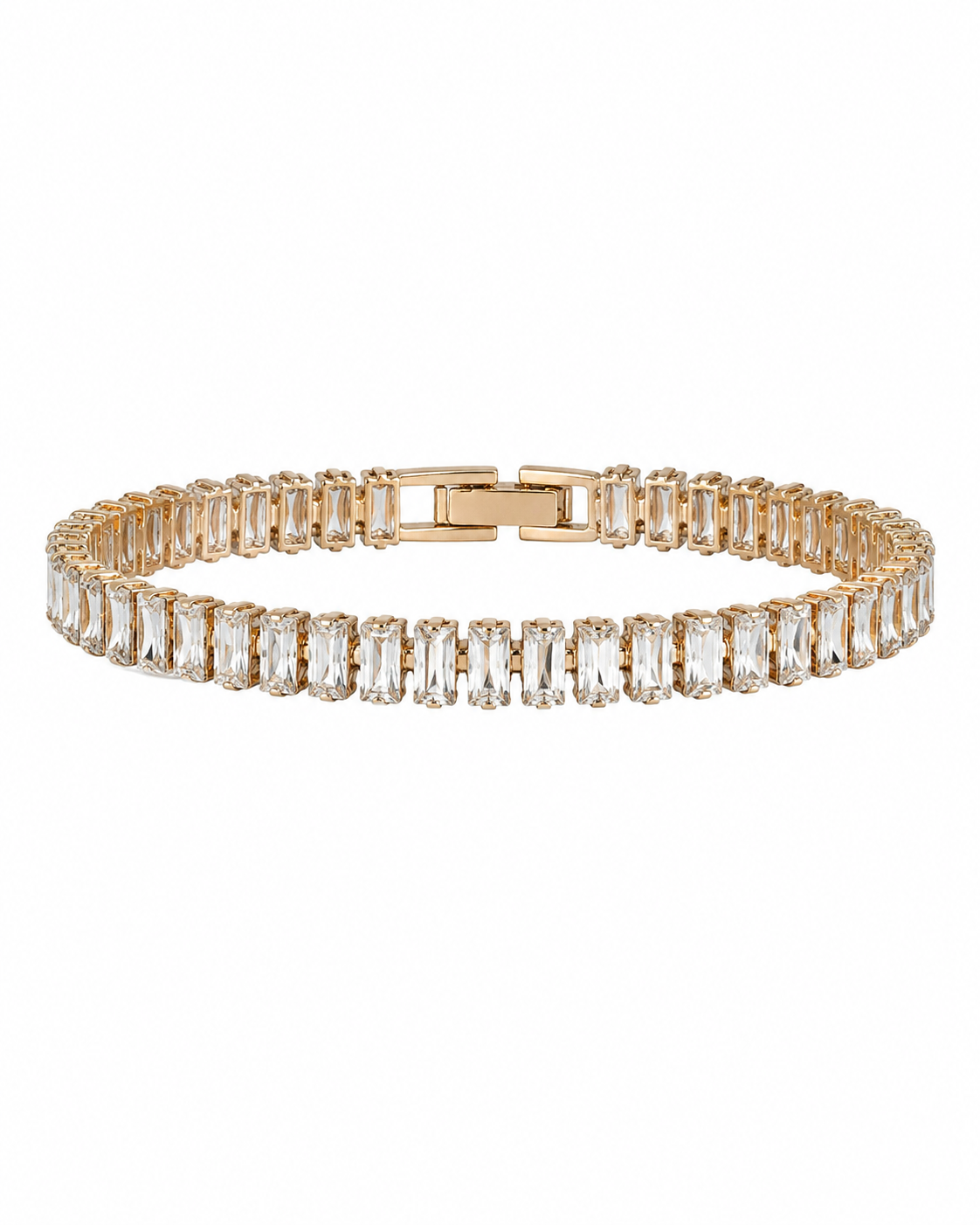 Modern Elegance Baguette Cut Tennis Bracelet