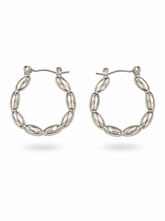 Beaded Horizon Hoop Earrings