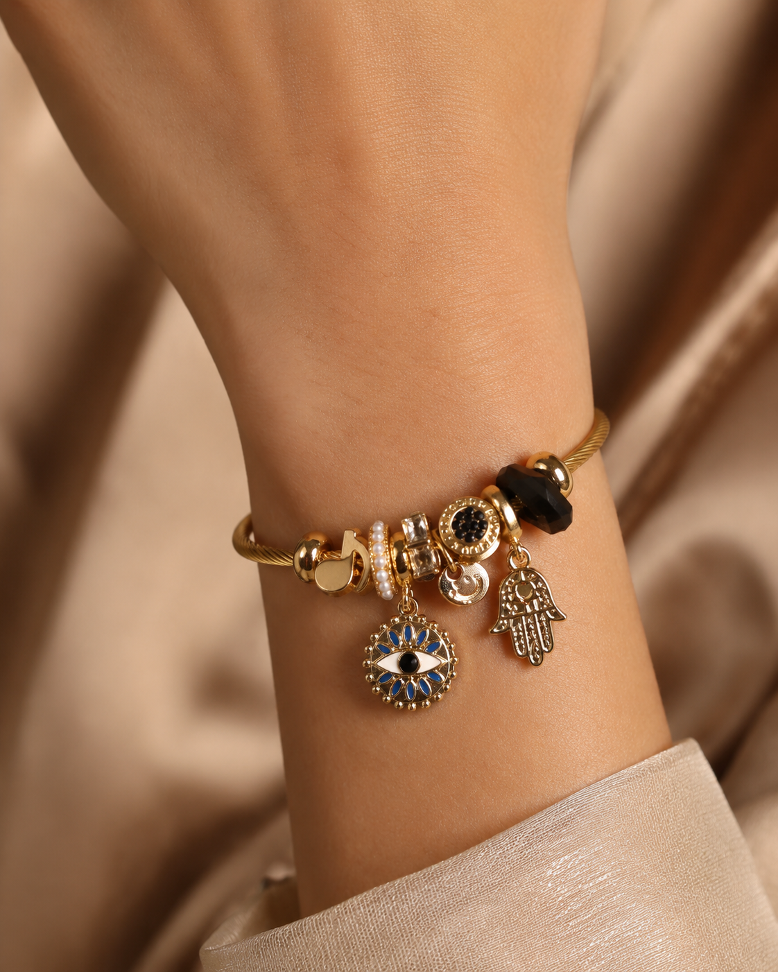 Gold Evil Eye Protection Charm Pandora