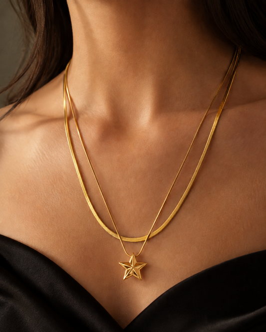 Celestial Layered Star Necklace