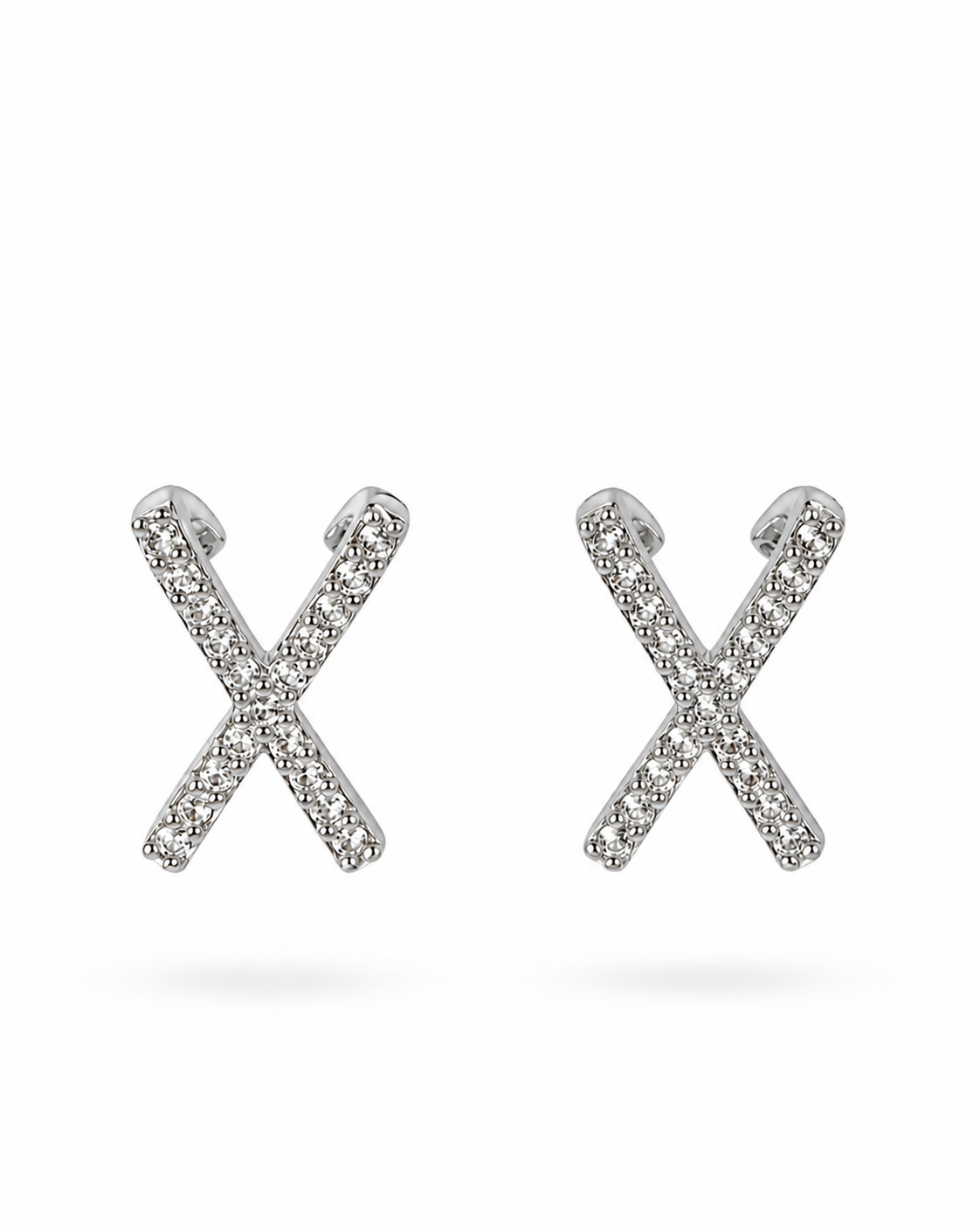 Sparkling "X" Stud Earrings