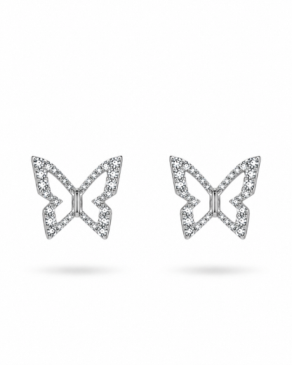 Fluttering Elegance Butterfly Stud Earrings