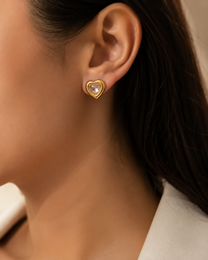 Radiant Heart Stud Earrings.