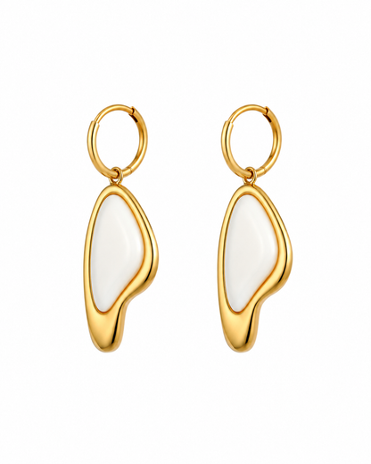 Elegant Organic Marquise Drop Earrings