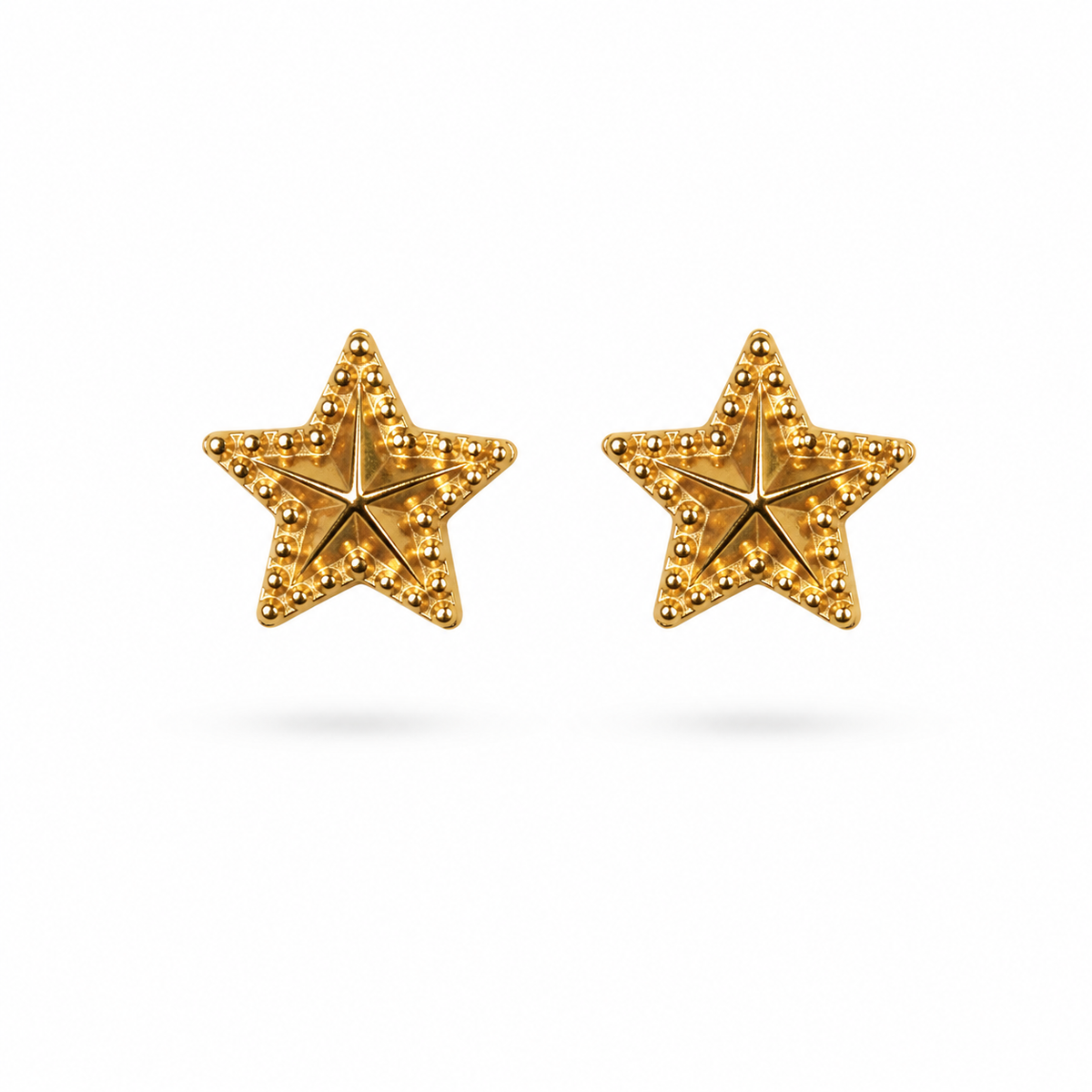 Beaded Star Stud Earrings