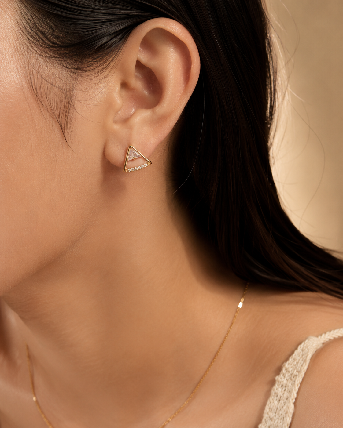 Triangle Studded Earrings