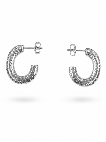 Textured Elegance Hoop Earrings