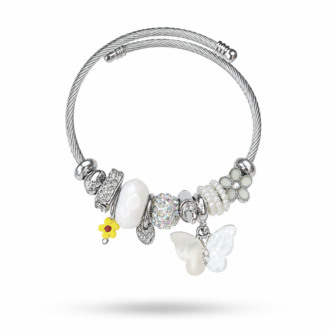 Whimsical Meadow Stainless Steel Charm Pandora
