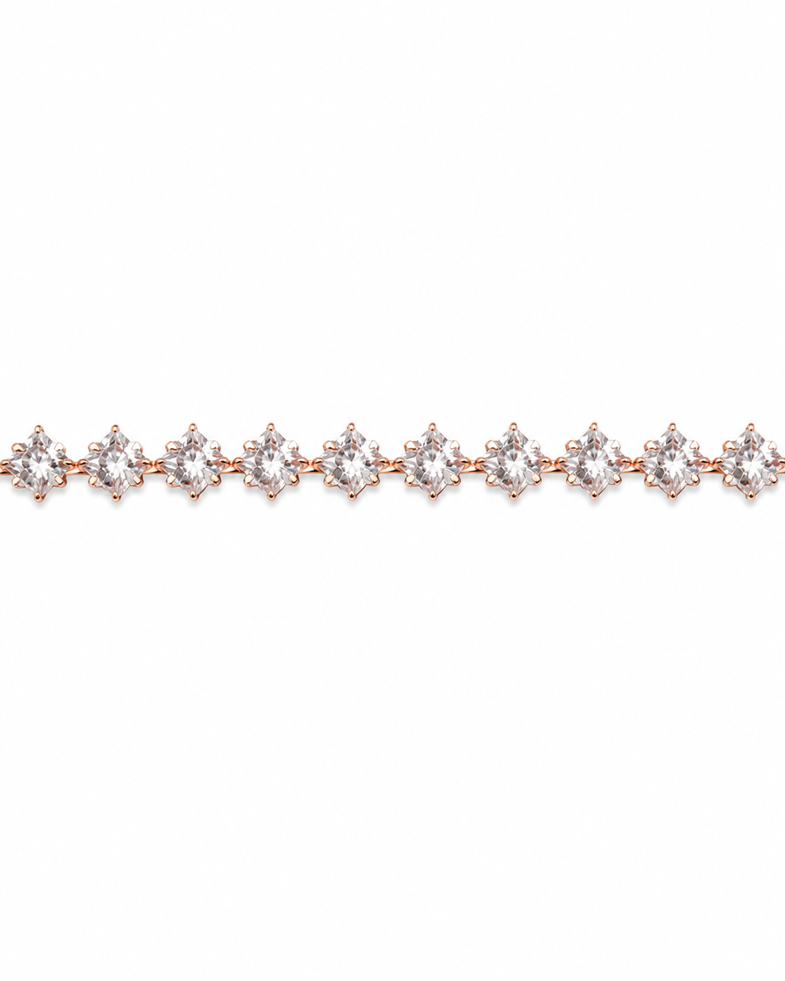 Sparkling Zig-Zag Solitaire Tennis Bracelet
