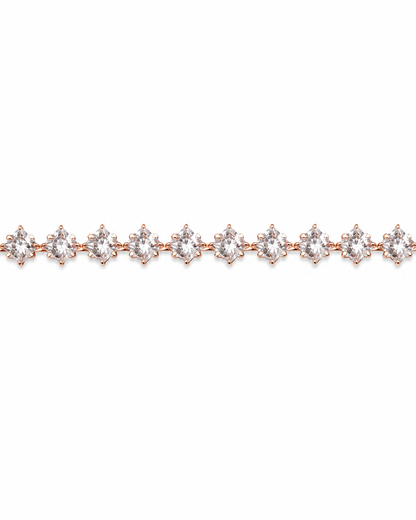 Sparkling Zig-Zag Solitaire Tennis Bracelet
