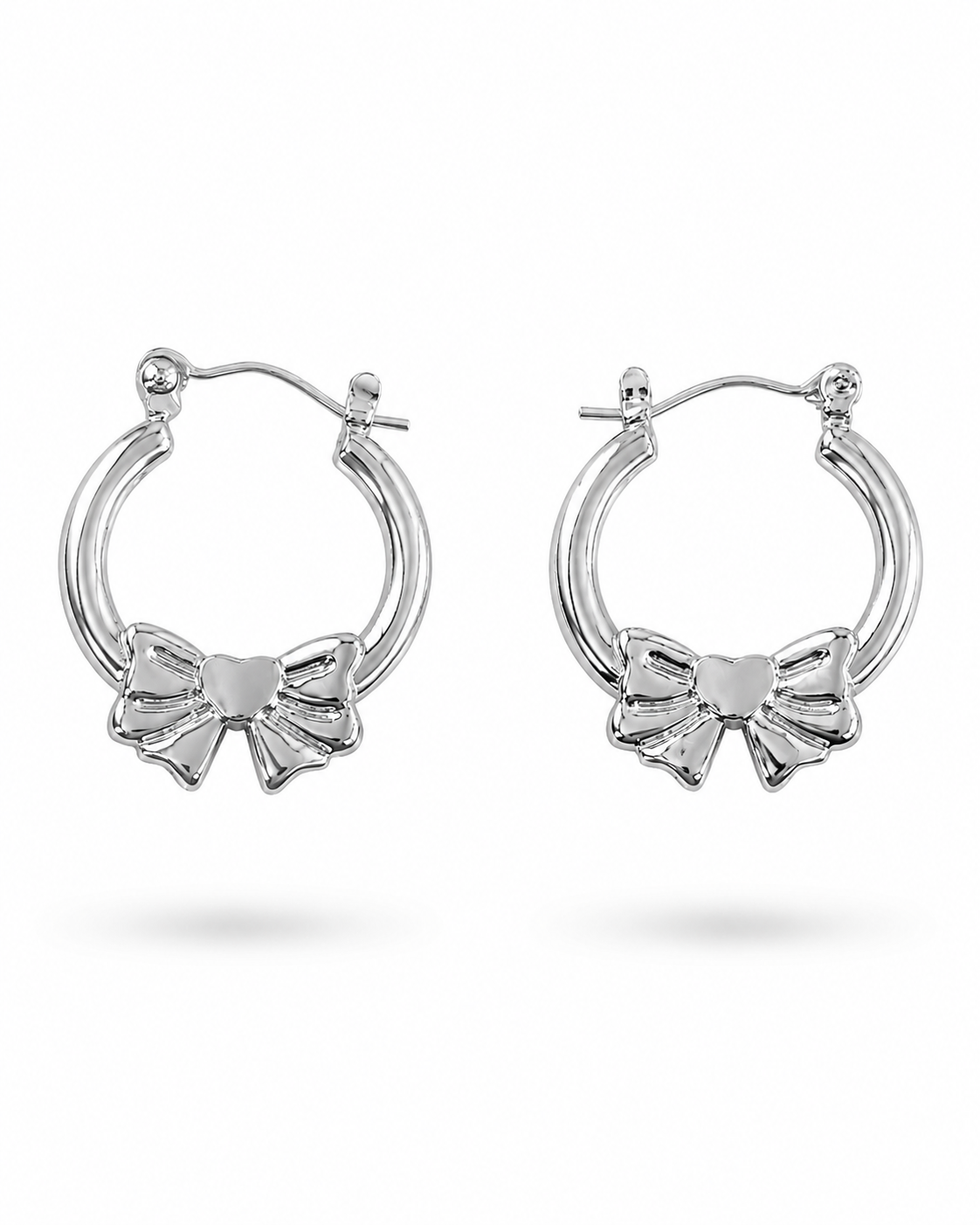 Adeline Bow Huggie Hoop Earrings