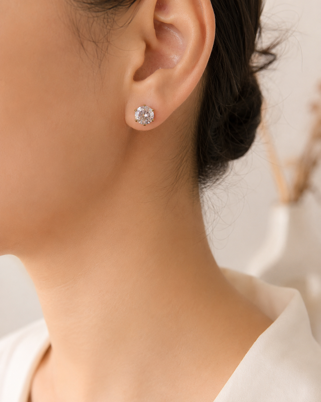 Timeless Solitaire Crystal Stud Earrings