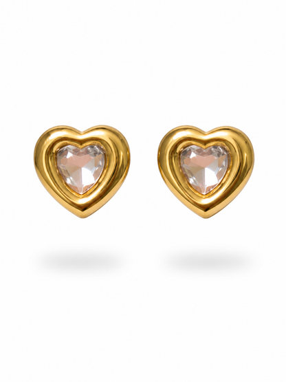 Radiant Heart Stud Earrings.