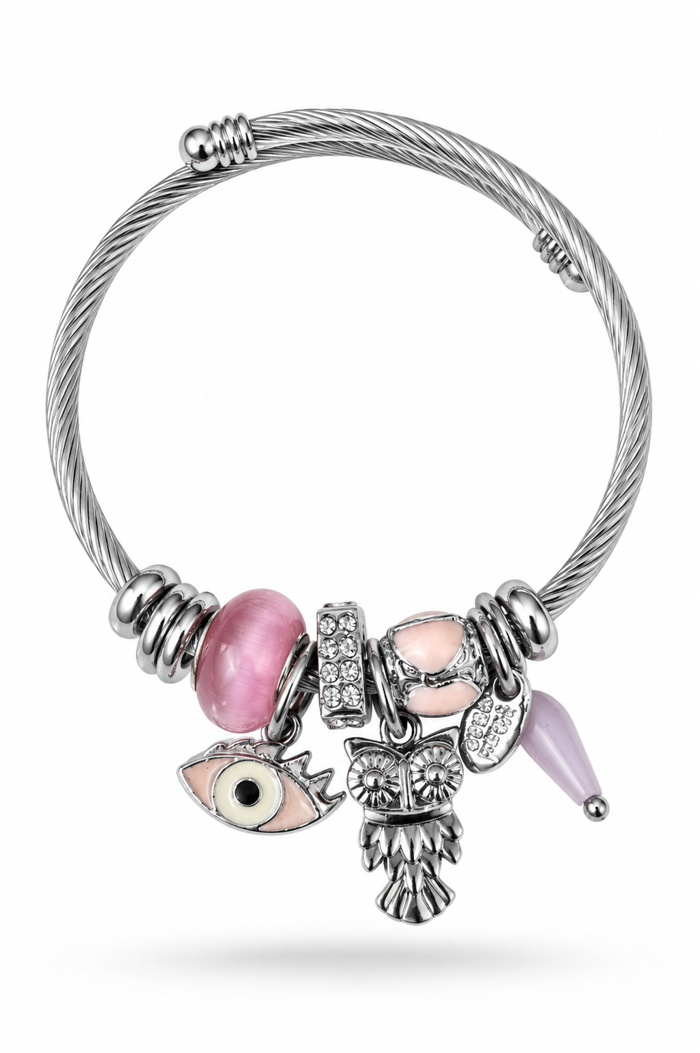 Mystique Evil Eye & Owl Charm Pandora