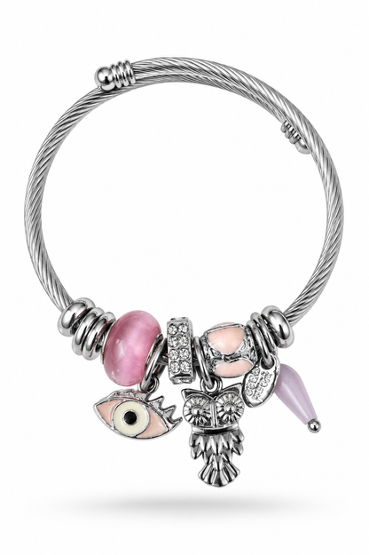 Mystique Evil Eye & Owl Charm Pandora