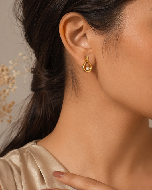 Eternal Drop Stud Earrings