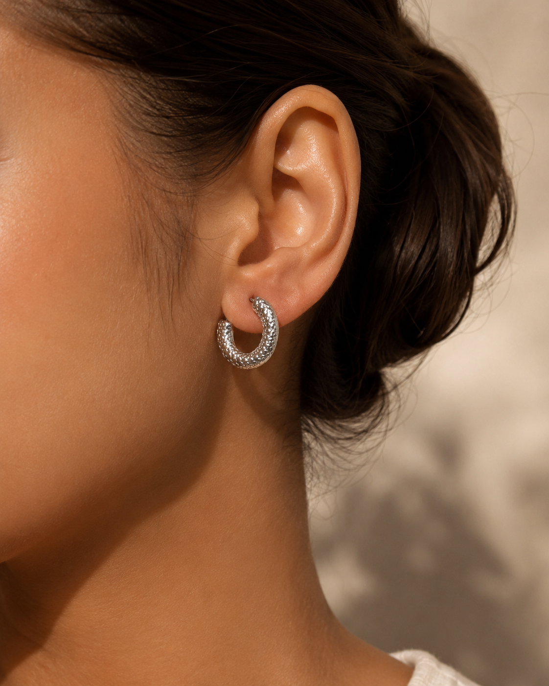 Textured Elegance Hoop Earrings